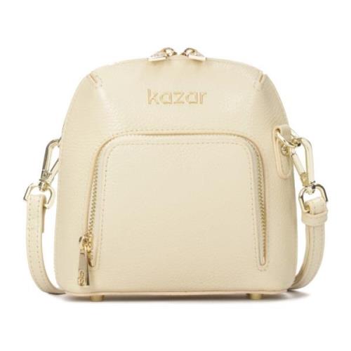 Handtas met tweewegritssluiting Kazar , Beige , Dames