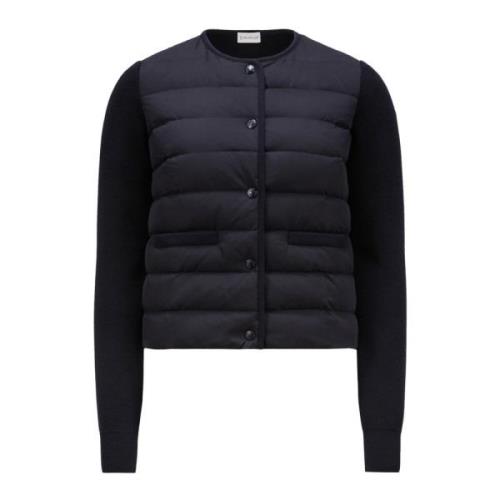 Stijlvolle Gebreide Cardigan Sweater Moncler , Black , Dames