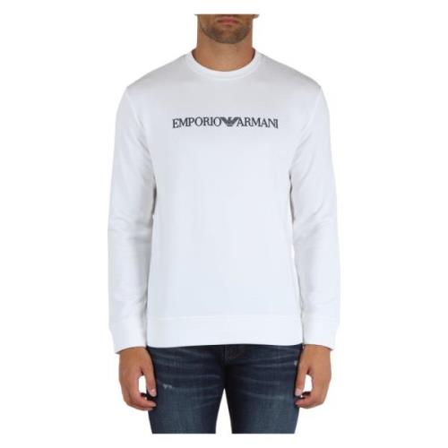 Katoen Modal Essential Sweatshirt Emporio Armani , White , Heren