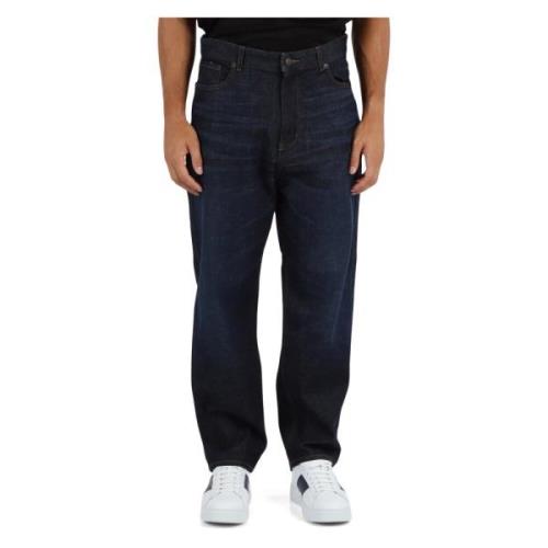 Loose Fit Jeans Vijf Zakken J79 Emporio Armani , Blue , Heren