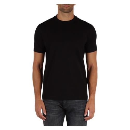 Essential Cotton Logo T-shirt Emporio Armani , Black , Heren