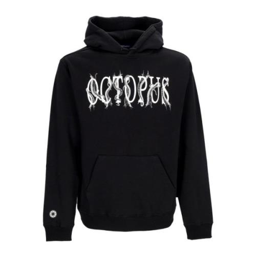 Tentacles Logo Zwarte Hoodie Octopus , Black , Heren