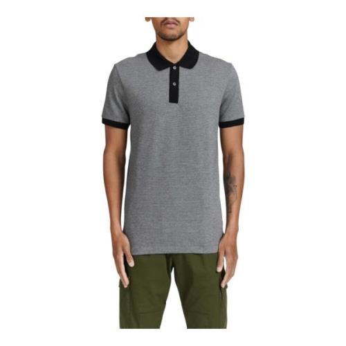 Contrast Kraag Korte Mouw Polo Shirt Hugo Boss , Gray , Heren