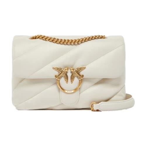 Klassieke Love Bag Puff met quilten Pinko , White , Dames