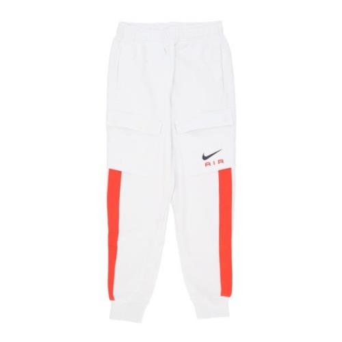 Fleece Cargo Broek met Swoosh Logo Nike , White , Heren