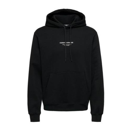 Samengestelde Hoodie Zwart Only & Sons , Black , Heren