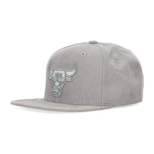 Chicago Bulls Snapback Pet Grijs Mitchell & Ness , Gray , Unisex