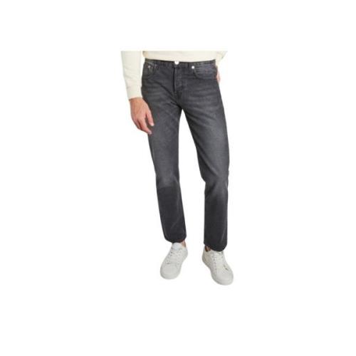 Casual Loszittende Zwarte Jeans MUD Jeans , Gray , Heren