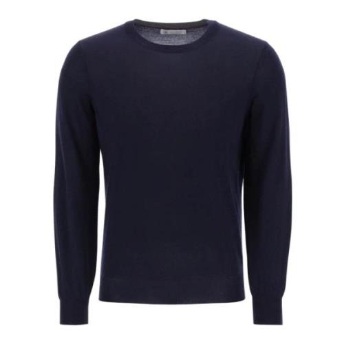 Stijlvolle Hals Trui Brunello Cucinelli , Blue , Heren