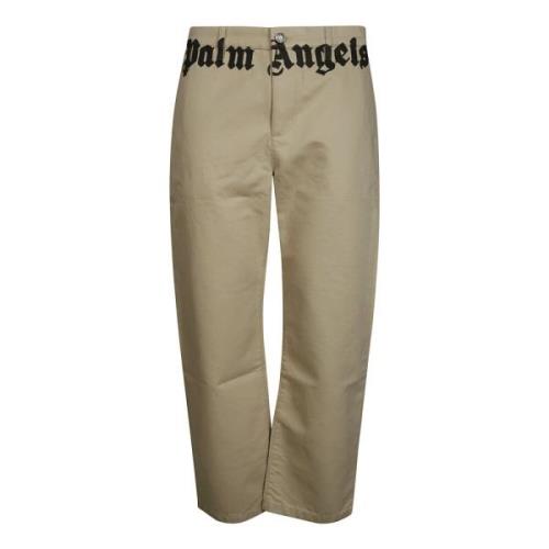 Klassieke Logo Broek Palm Angels , Beige , Heren