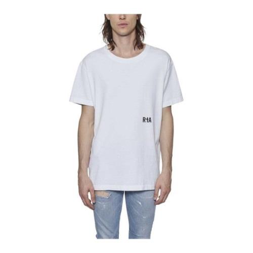 Katoenen Bedrukt T-shirt RTA , White , Heren