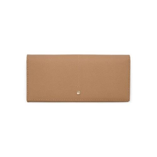 Beige Cow Leather Wallet Lottusse , Beige , Dames