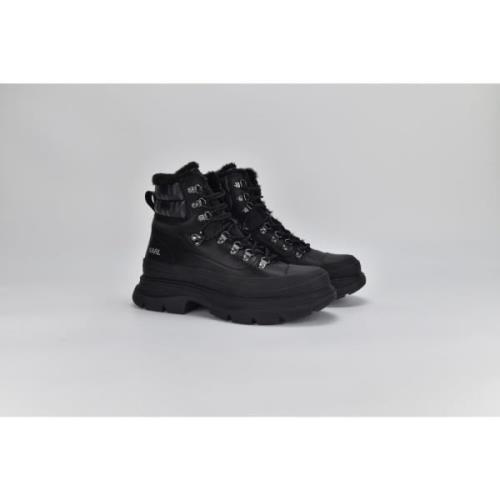 Monogram Hiker Laarzen Karl Lagerfeld , Black , Heren