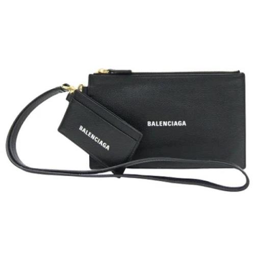 Pre-owned Leather clutches Balenciaga Vintage , Black , Dames