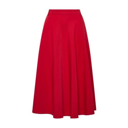 Gedrukte Technische Cady Midi Rok Maliparmi , Red , Dames