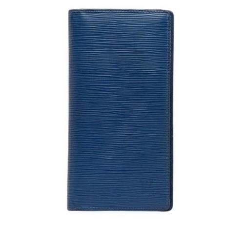 Pre-owned Leather wallets Louis Vuitton Vintage , Blue , Dames