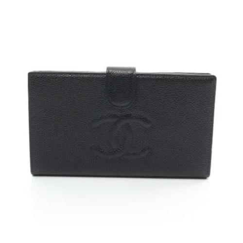 Pre-owned Fabric wallets Chanel Vintage , Black , Dames