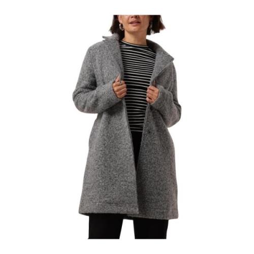 Elegante Bouclé Jas voor Vrouwen Nukus , Gray , Dames