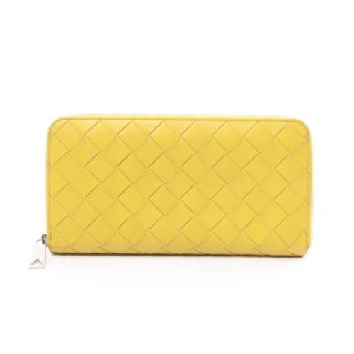 Pre-owned Leather wallets Bottega Veneta Vintage , Yellow , Dames