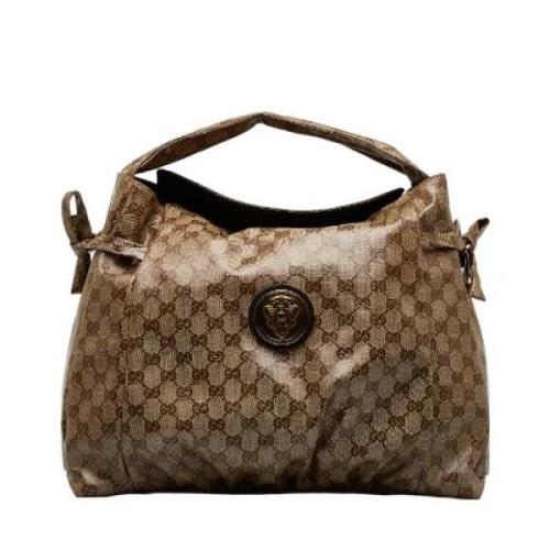 Pre-owned Canvas gucci-bags Gucci Vintage , Beige , Dames