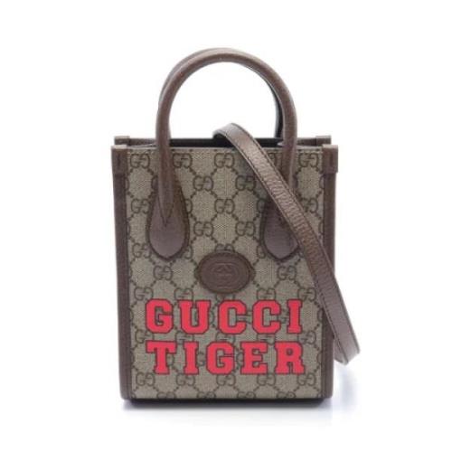 Pre-owned Leather gucci-bags Gucci Vintage , Beige , Dames