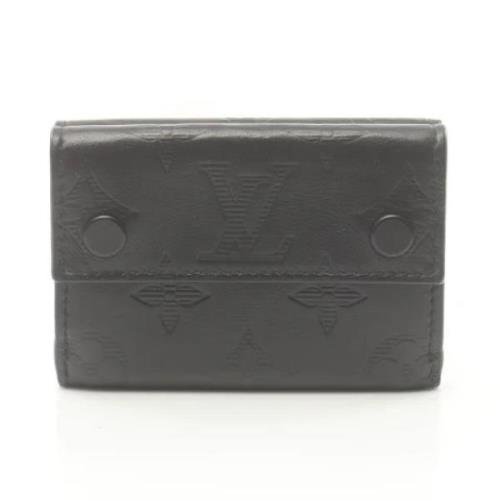 Pre-owned Leather wallets Louis Vuitton Vintage , Black , Dames