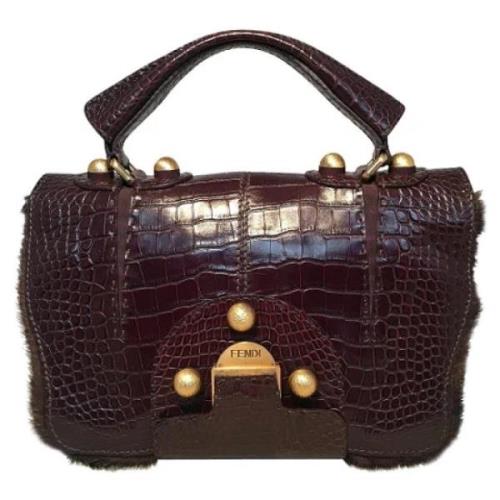 Pre-owned Leather handbags Fendi Vintage , Brown , Dames