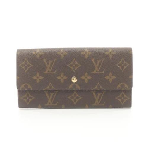 Pre-owned Leather wallets Louis Vuitton Vintage , Brown , Dames