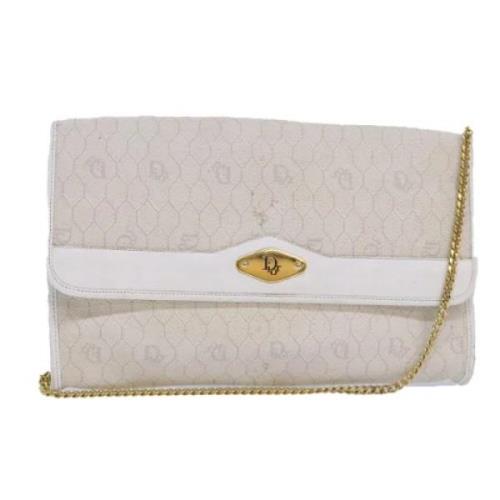 Pre-owned Leather dior-bags Dior Vintage , White , Dames