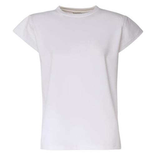 Witte Katoenen Ronde Kraag T-shirts Magda Butrym , White , Dames