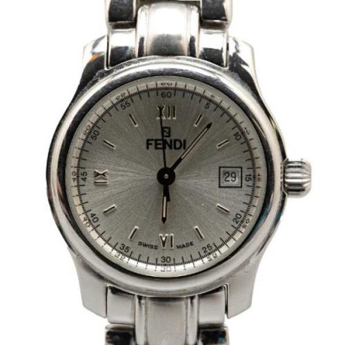 Pre-owned Metal watches Fendi Vintage , Gray , Dames