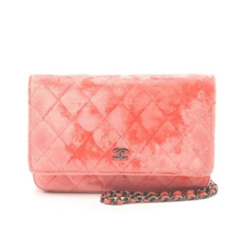 Pre-owned Fabric wallets Chanel Vintage , Orange , Dames