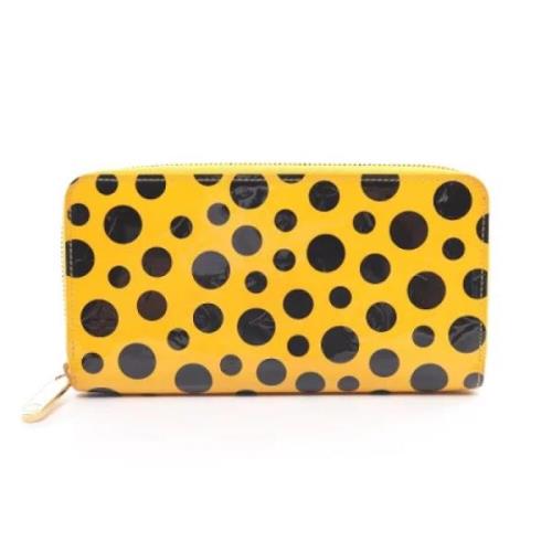 Pre-owned Leather wallets Louis Vuitton Vintage , Yellow , Dames