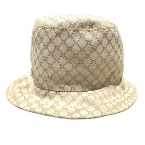 Pre-owned Cotton hats Celine Vintage , Beige , Dames