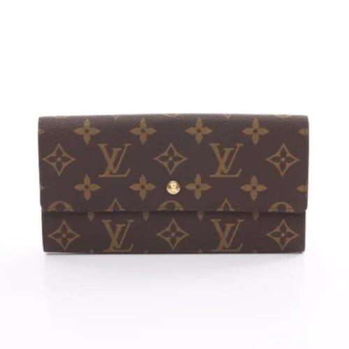 Pre-owned Leather wallets Louis Vuitton Vintage , Brown , Dames