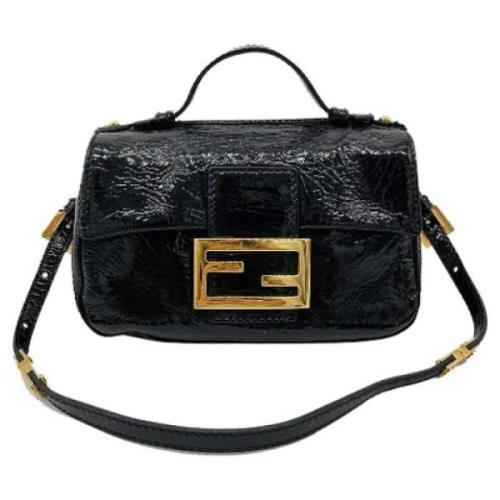 Pre-owned Silk handbags Fendi Vintage , Black , Dames