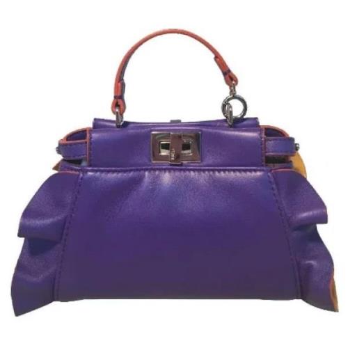 Pre-owned Leather handbags Fendi Vintage , Purple , Dames