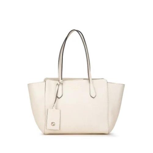 Pre-owned Leather totes Gucci Vintage , White , Dames