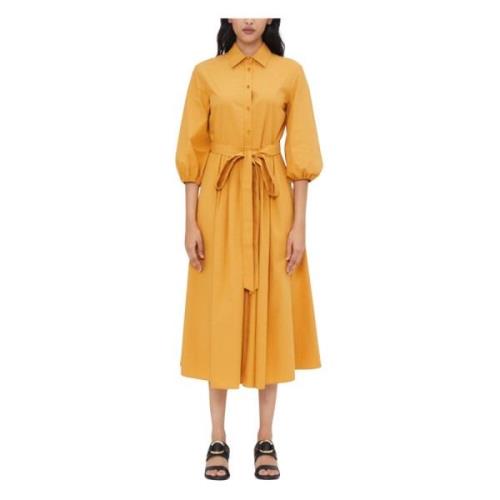 Midi Overhemdjurk met Gerimpelde Taille Max Mara Weekend , Orange , Da...