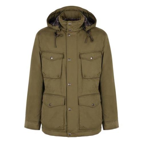 Capuchon Parka Jas Woolrich , Green , Heren