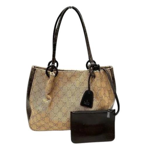 Pre-owned Canvas gucci-bags Gucci Vintage , Brown , Dames