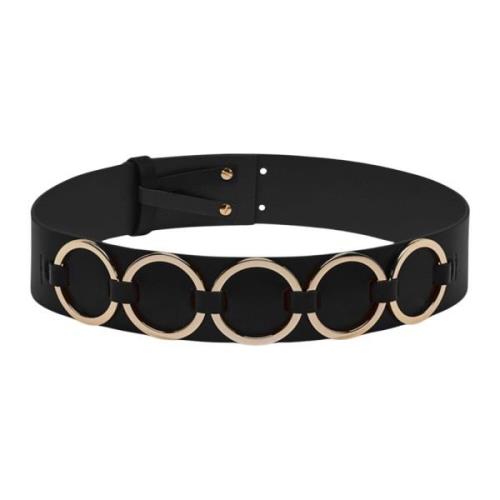 Leren Ring Riem Tione Pennyblack , Black , Dames