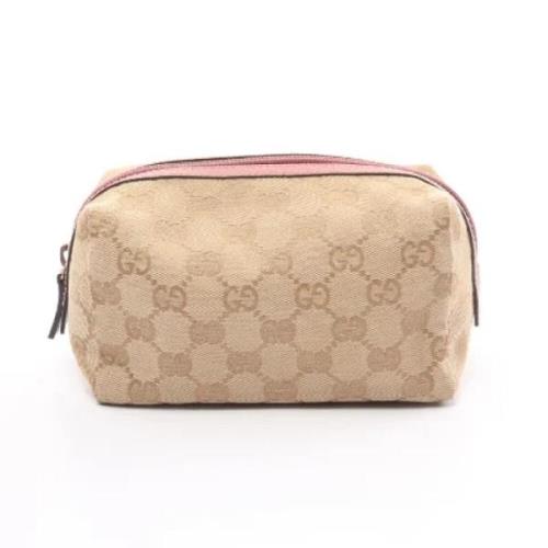 Pre-owned Canvas handbags Gucci Vintage , Beige , Dames