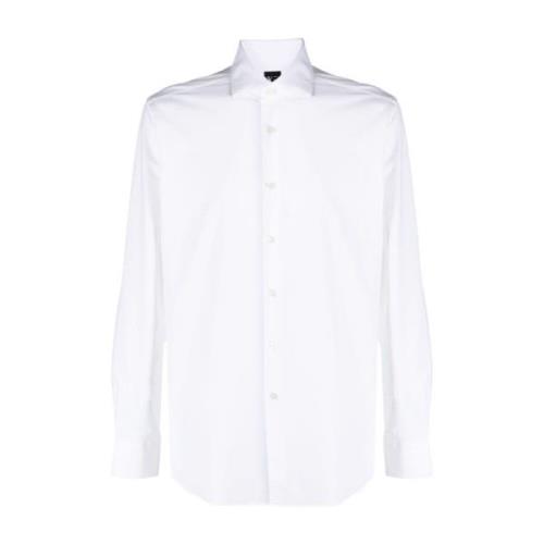 Klassiek Wit Button-Down Overhemd Xacus , White , Heren