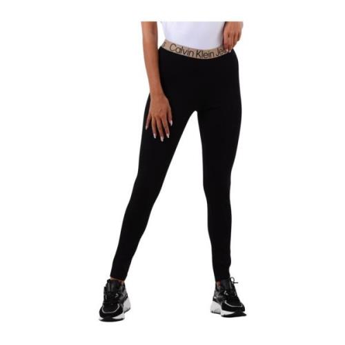 Logo Elastic Milano Leggings Calvin Klein , Black , Dames