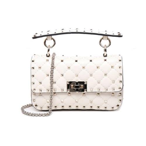 Gewatteerde schoudertas met studs Valentino Garavani , White , Dames