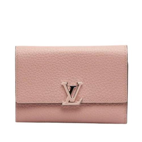 Pre-owned Leather wallets Louis Vuitton Vintage , Pink , Dames