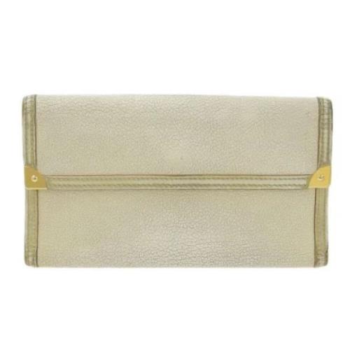 Pre-owned Leather wallets Louis Vuitton Vintage , White , Dames