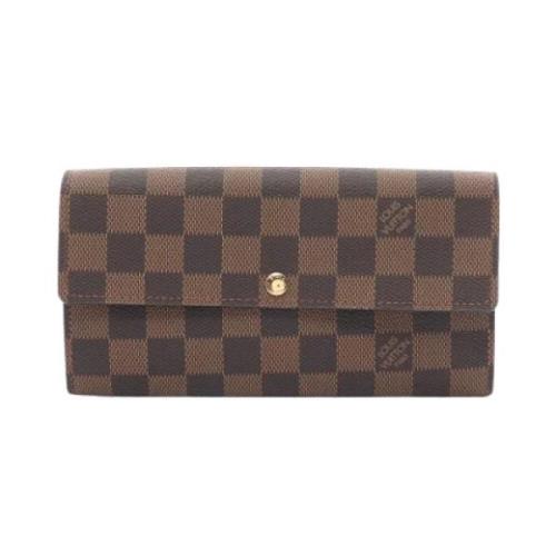 Pre-owned Leather wallets Louis Vuitton Vintage , Brown , Dames