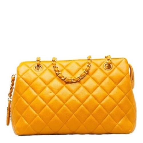 Pre-owned Leather chanel-bags Chanel Vintage , Orange , Dames